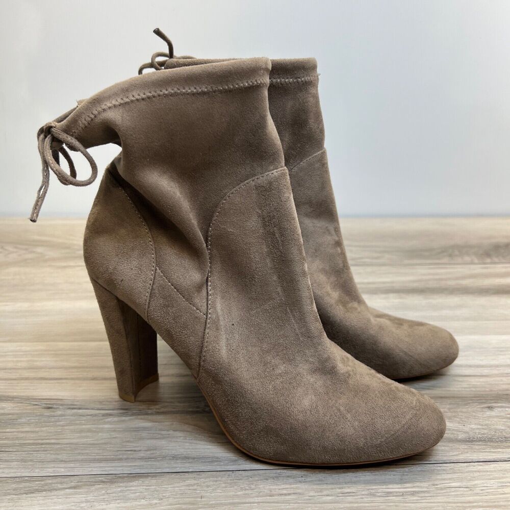 Charles by Charles‎ David Women’s Semi Sock Boots Dark Taupe Brown Size US 9.5 M